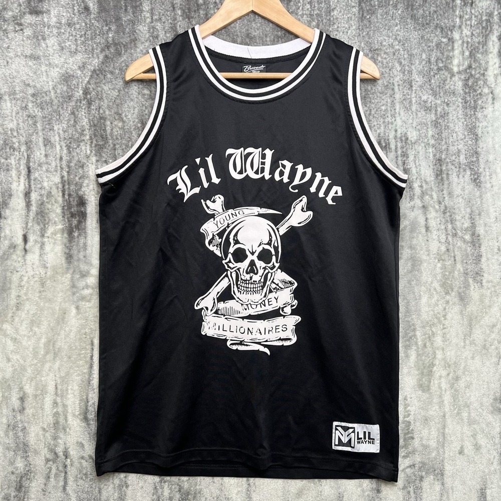 Bravado Lil Wayne Young Money Millionaires Weezy 82 Basketball Jersey XL